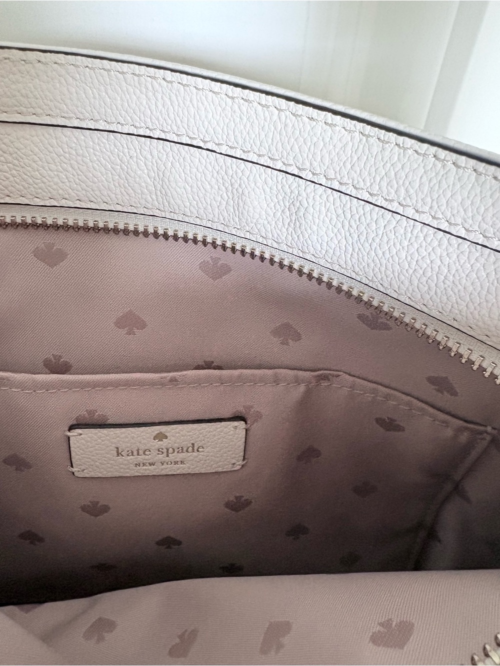 kate spade cream pebbled leather crossbody with black-trim strap - Picture 10 of 10